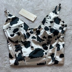 Thirty / Thirty Cow Print Crop Top- SIZE: XS